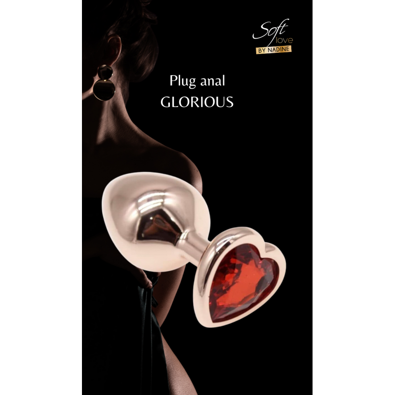 Plug bijou coeur or rosé Glorious - Soft Love