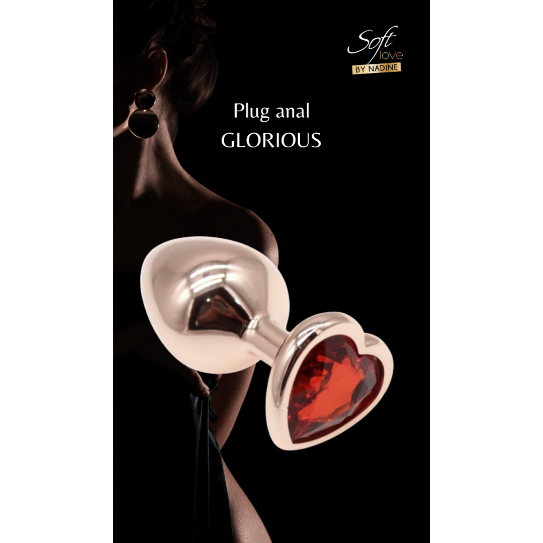 Plug bijou coeur or rosé Glorious - Soft Love