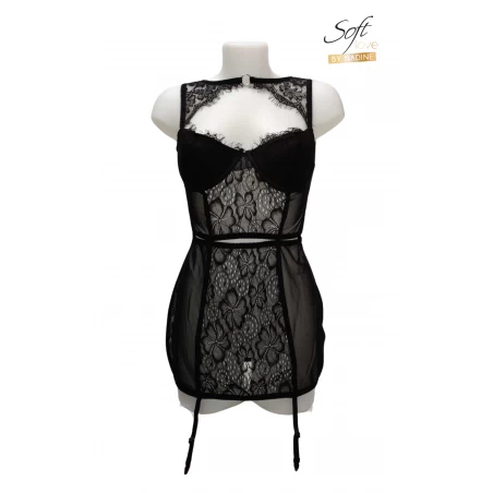 Lingerie élégante en dentelle florale noire - Confort et sensualité