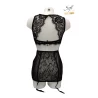 Lingerie élégante en dentelle florale noire - Confort et sensualité