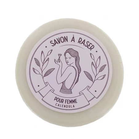 Savon à Raser Femme - Enrichi en Huile de Calendula et Pierre d'Alun (80g)