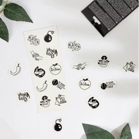 10 Tatouages temporaires - Spicy Collection