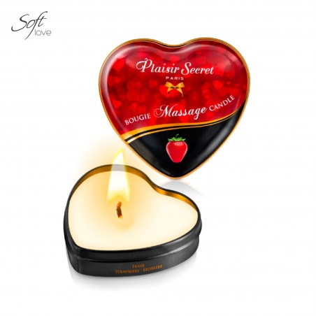 Mini bougie de massage en coeur Plaisir Secret