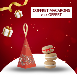 Coffret 2 Macarons + 1 offert