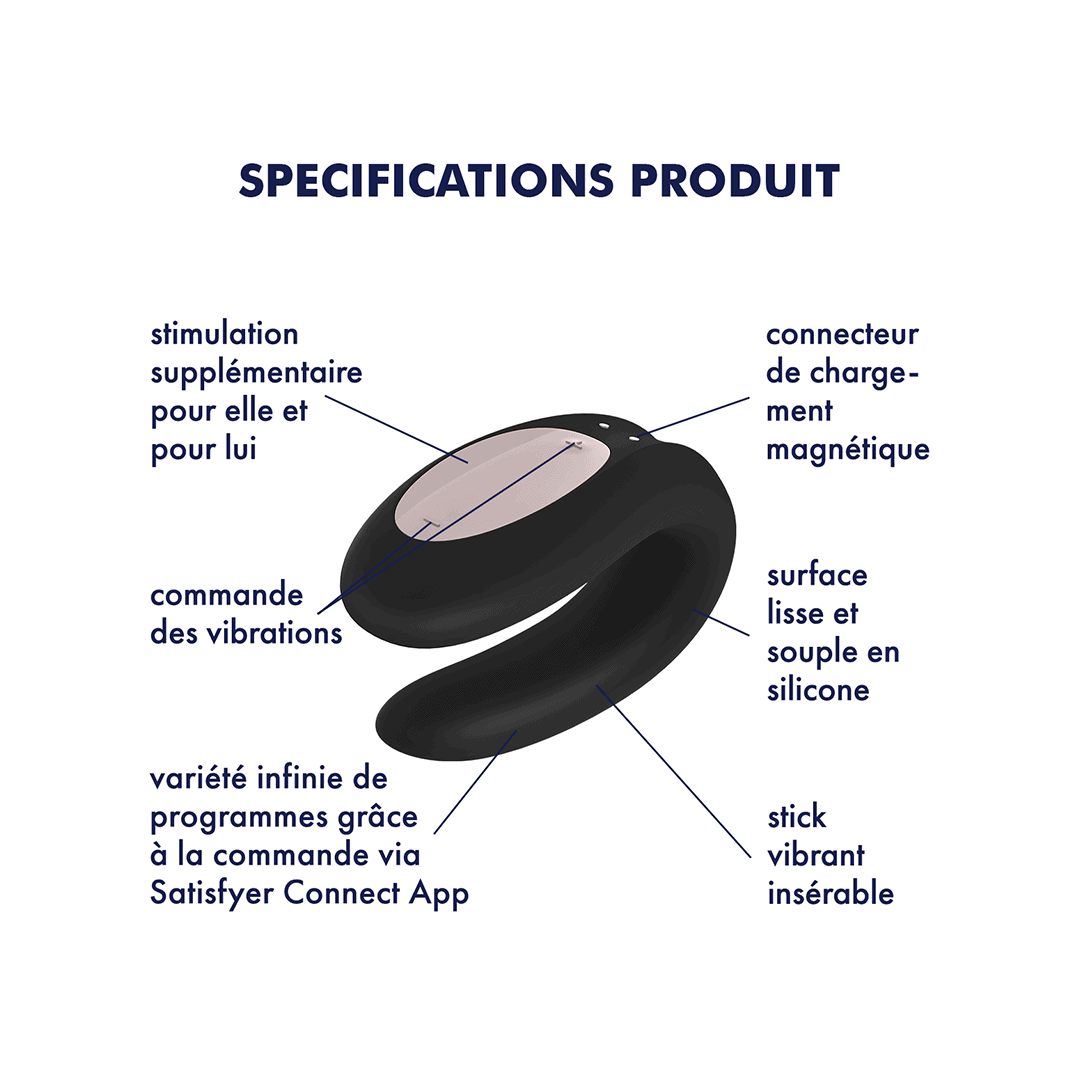 Vibromasseur pour couple - Satisfyer Double Joy