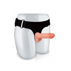 Gode ceinture avec testicules et veines 15cm