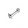 Piercing Tige Droite Feuille – Bijou en Acier Chirurgical 316L