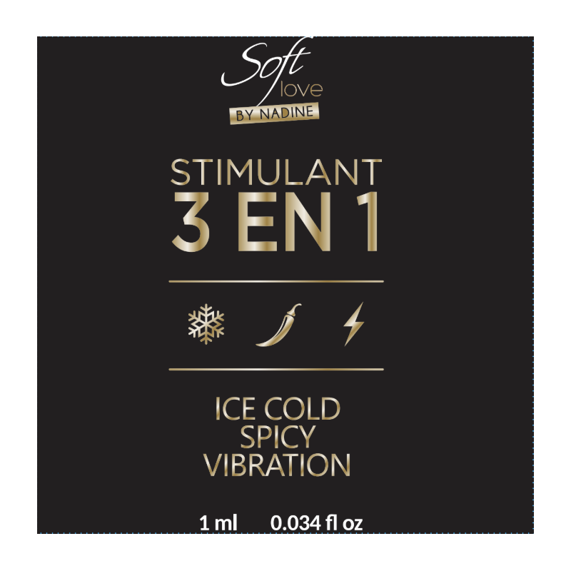 Cadeau Monodose 1ml Stimulant 3 en 1 Soft Love