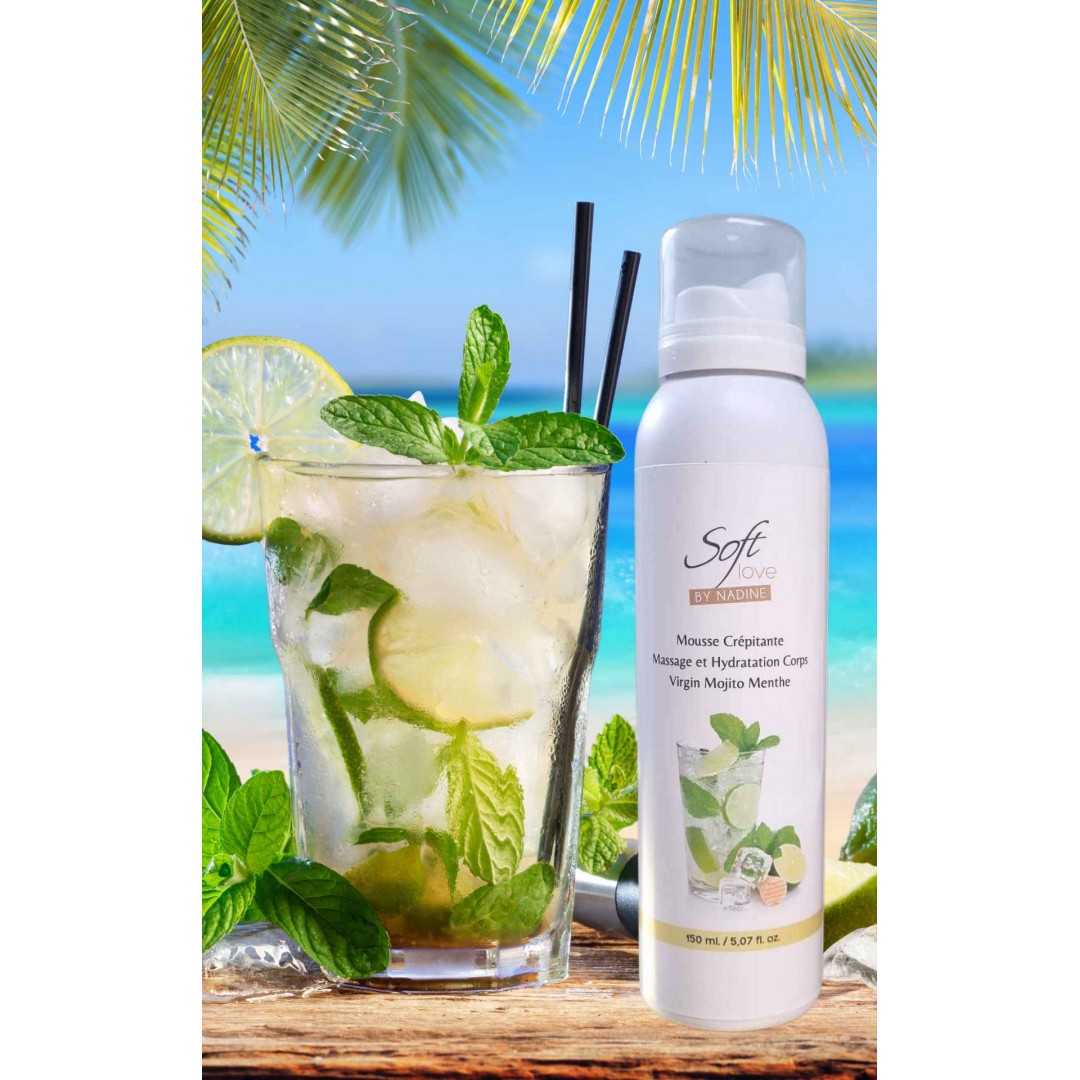 Mousse de massage crépitante et hydratante