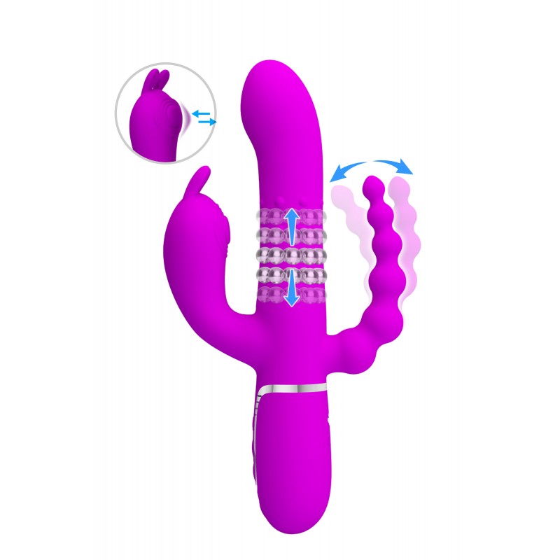 Vibromasseur triple stimulation