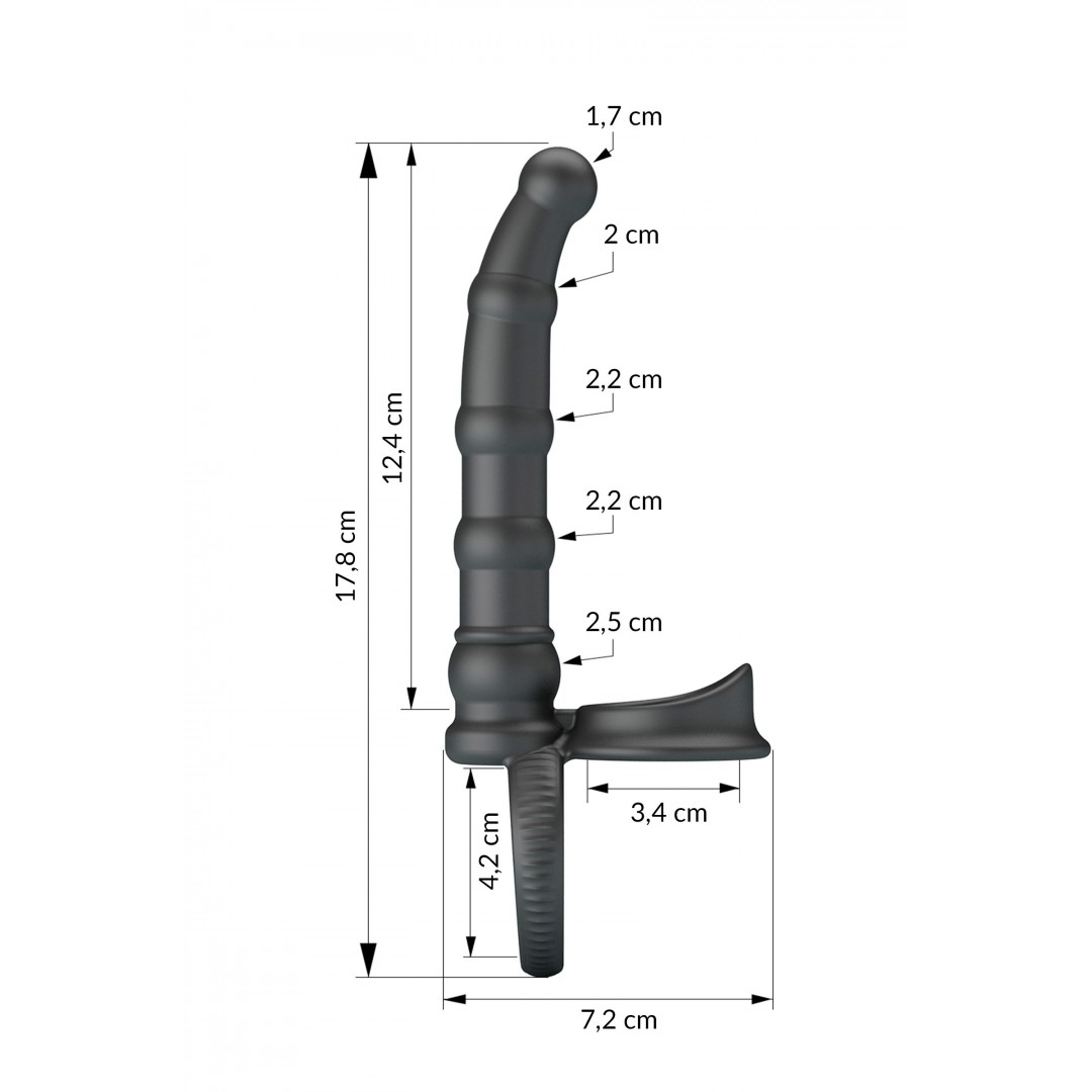 Double cockring vibrant avec gode anal – double pénétration