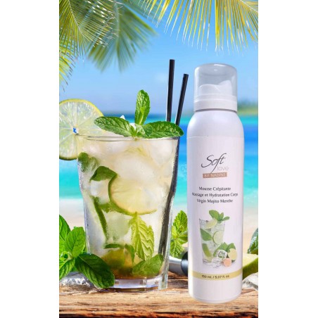 Mousse de massage crépitante et hydratante