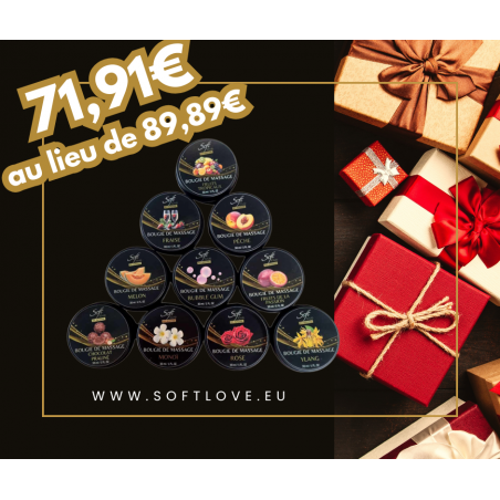 8 + 2 offertes - bougies de massage 30ml