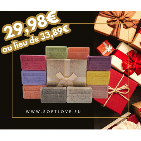 10 savons de Marseille en Coffret