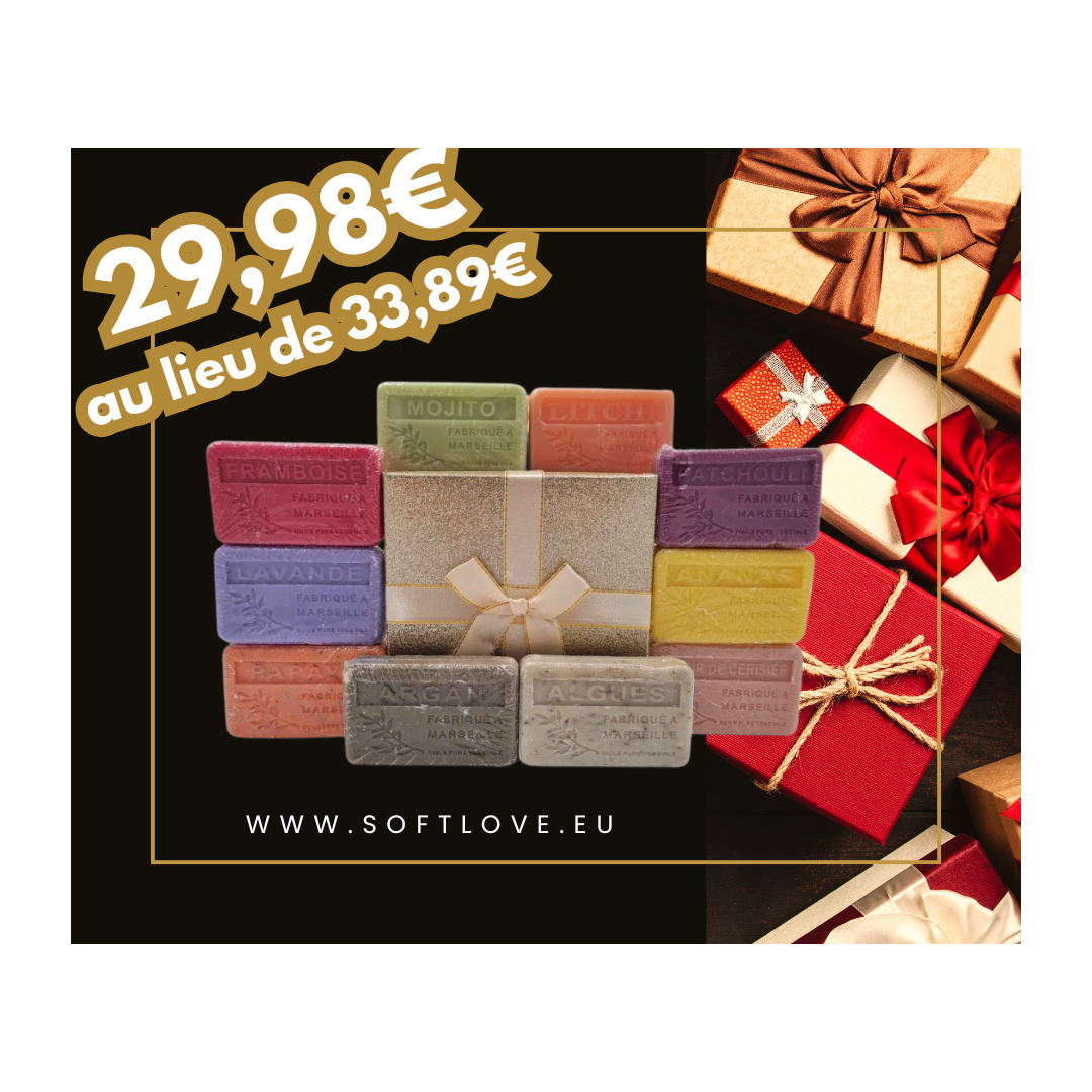 10 savons de Marseille en Coffret