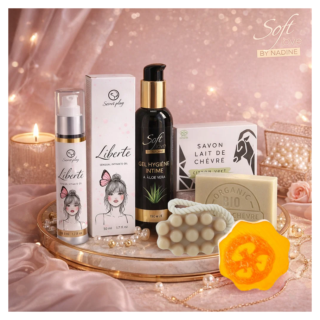 Kit Rituel Intime & Bien-être. kit soin intime femme. routine intime naturelle. soin corps femme
