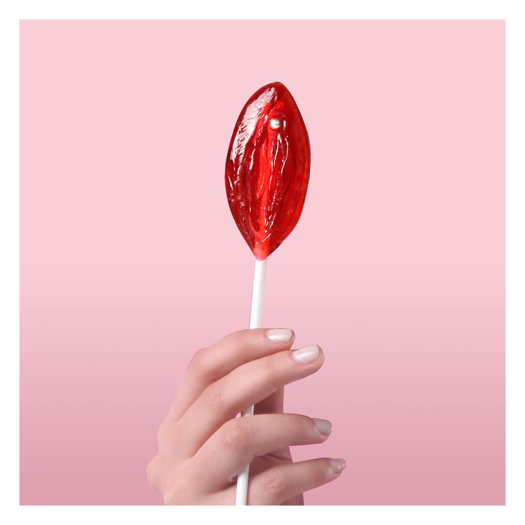 Bonbon en sucette vagin fraise