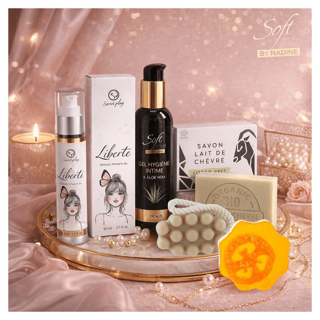 Kit Rituel Intime & Bien-être. kit soin intime femme. routine intime naturelle. soin corps femme