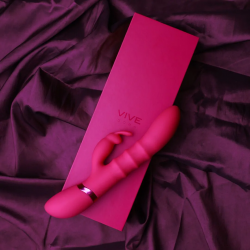 Sora : vibromasseur rabbit point G avec anneaux stimulants motorisés