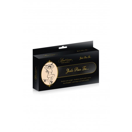 Set de bandeaux satin noir pour les yeux, poignets et chevilles – Élégance, confort et jeux de couple