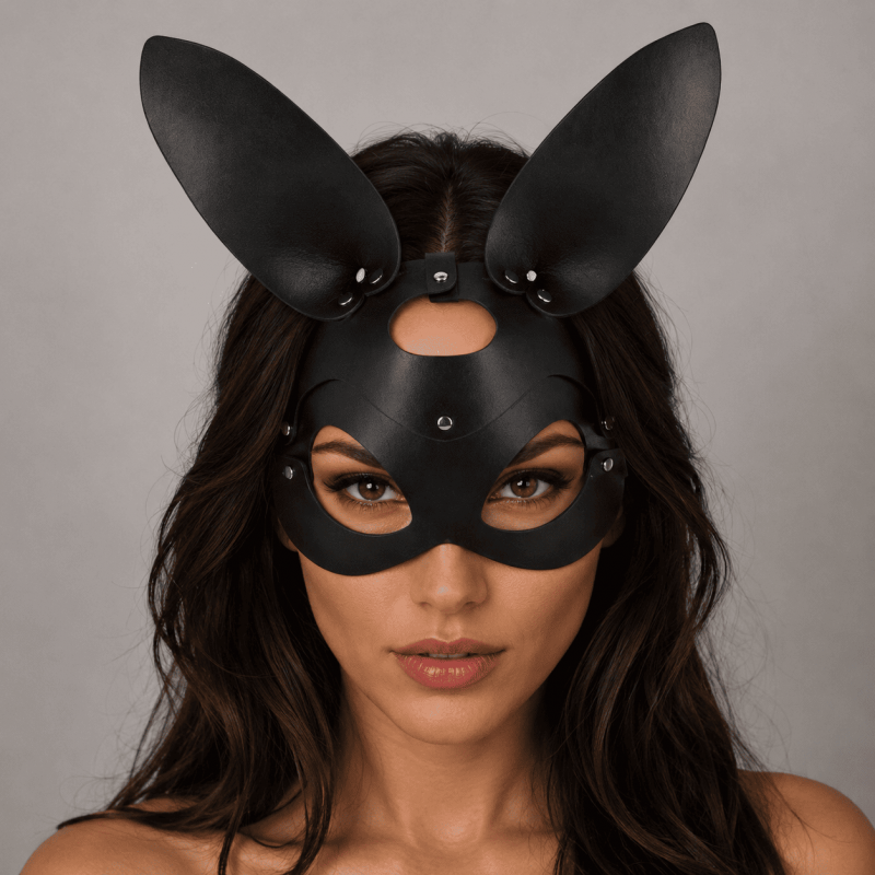 Masque bunny simili cuir réglable