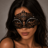 Masque burlesque en métal avec strass