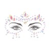 Bijoux adhésifs pour visage effet cristaux multicolores