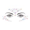 Bijoux adhésifs pour visage effet cristaux multicolores