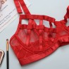 Ensemble de lingerie trois pièces en résille diamantée