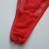 Ensemble de lingerie trois pièces en résille diamantée