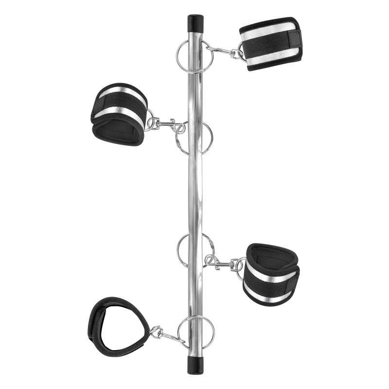 Barre de soumission BDSM avec 4 menottes ajustables