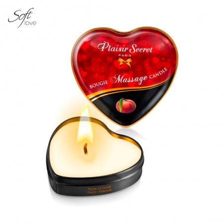 Mini bougie de massage en coeur Plaisir Secret