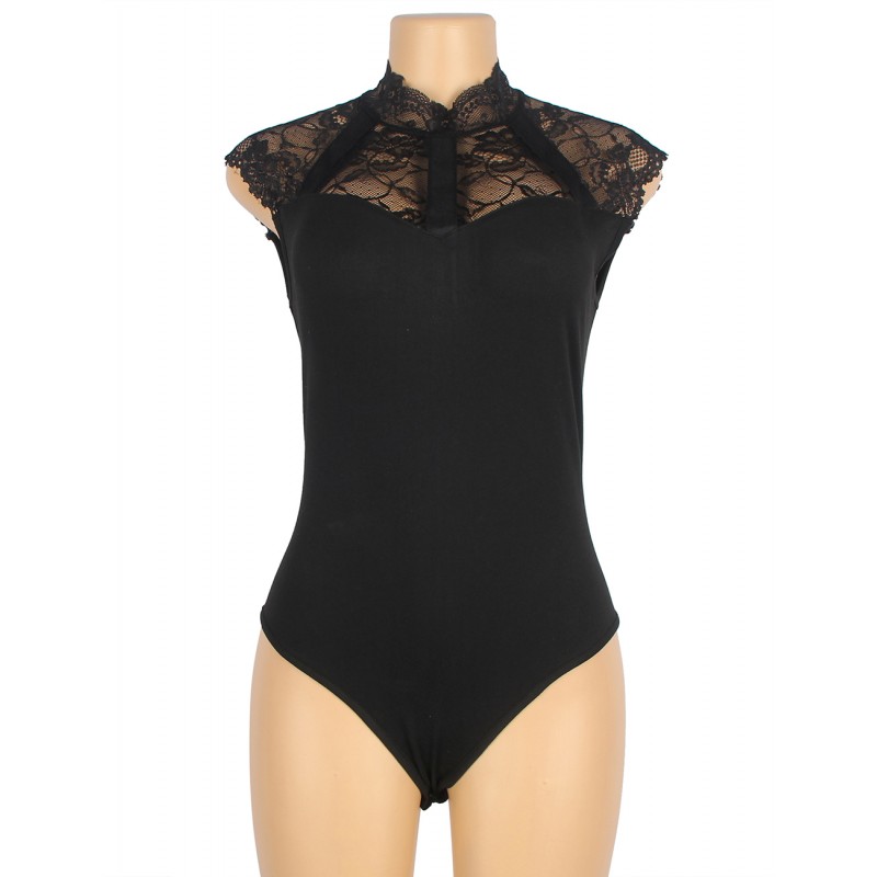 Body blanc ou noir en dentelle Mélissa