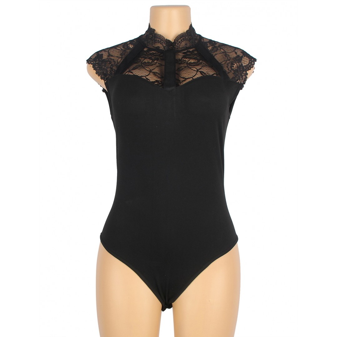 Body blanc ou noir en dentelle Mélissa