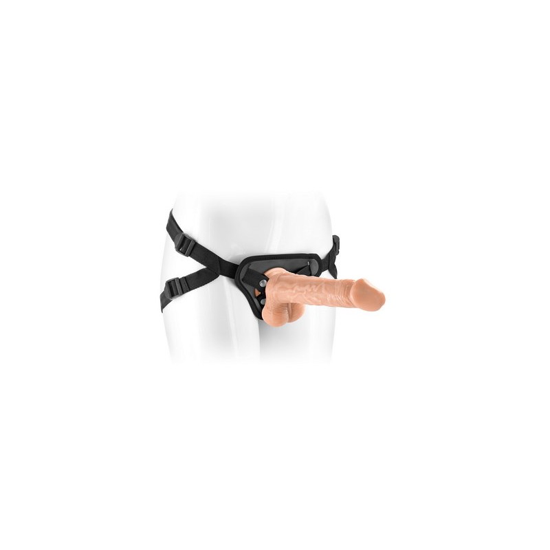 Gode ceinture Tony avec harnais et gode ventouse réaliste de 18 cm