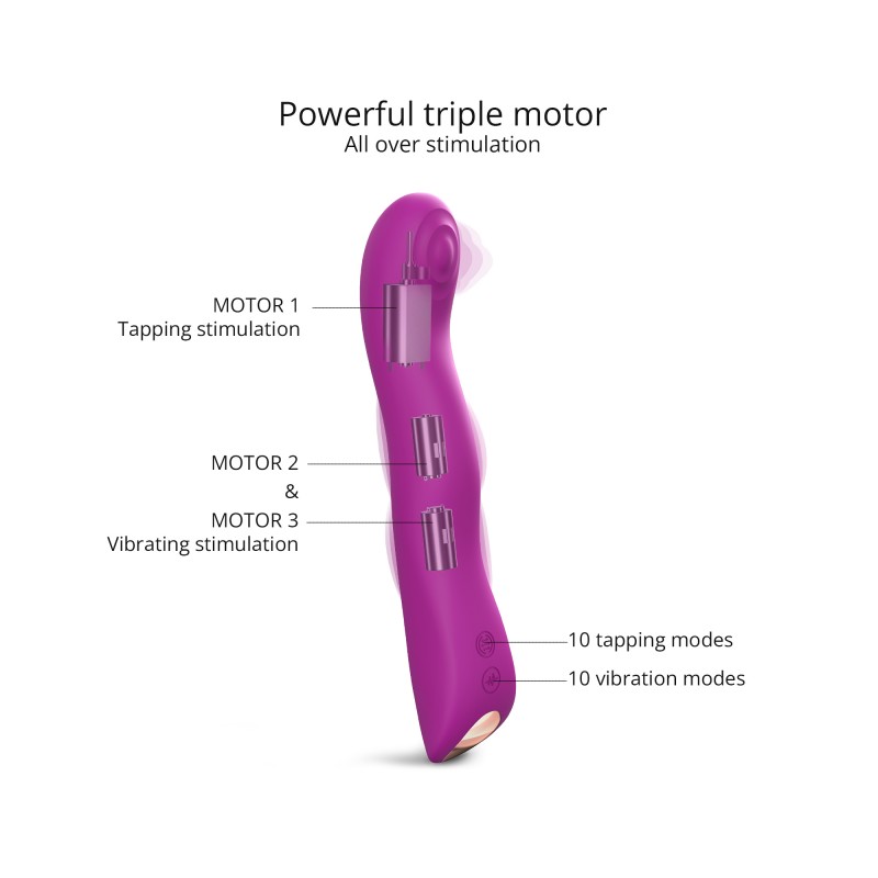 Sextoy Point G 3 moteurs avec tapotements et vibrations - Love to Love