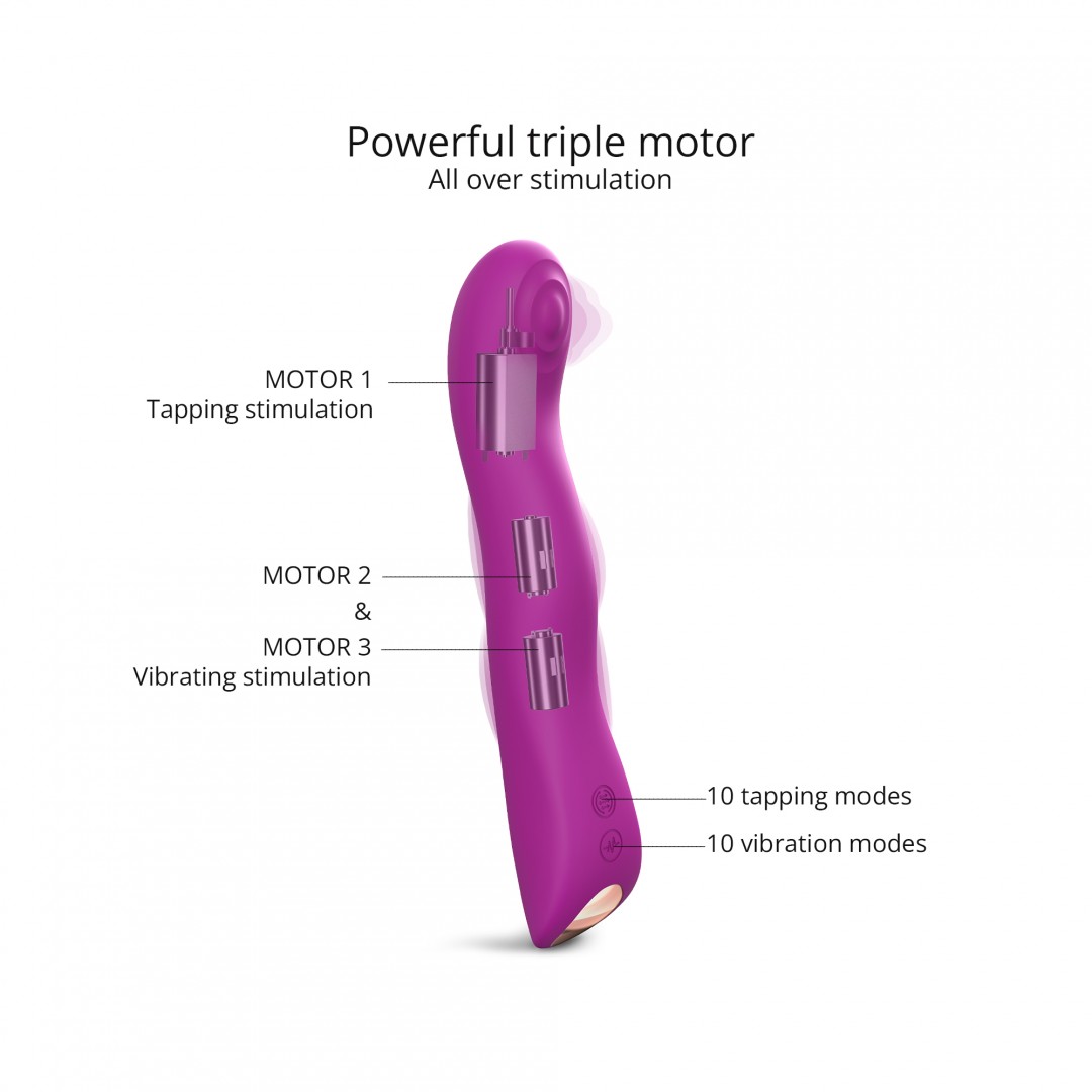 Sextoy Point G 3 moteurs avec tapotements et vibrations - Love to Love