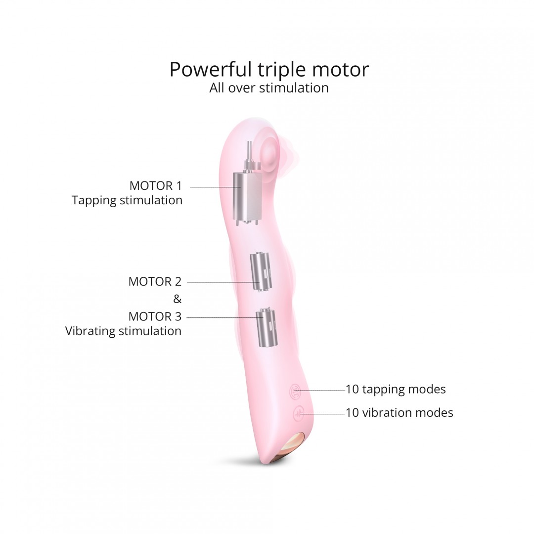Sextoy Point G 3 moteurs avec tapotements et vibrations - Love to Love