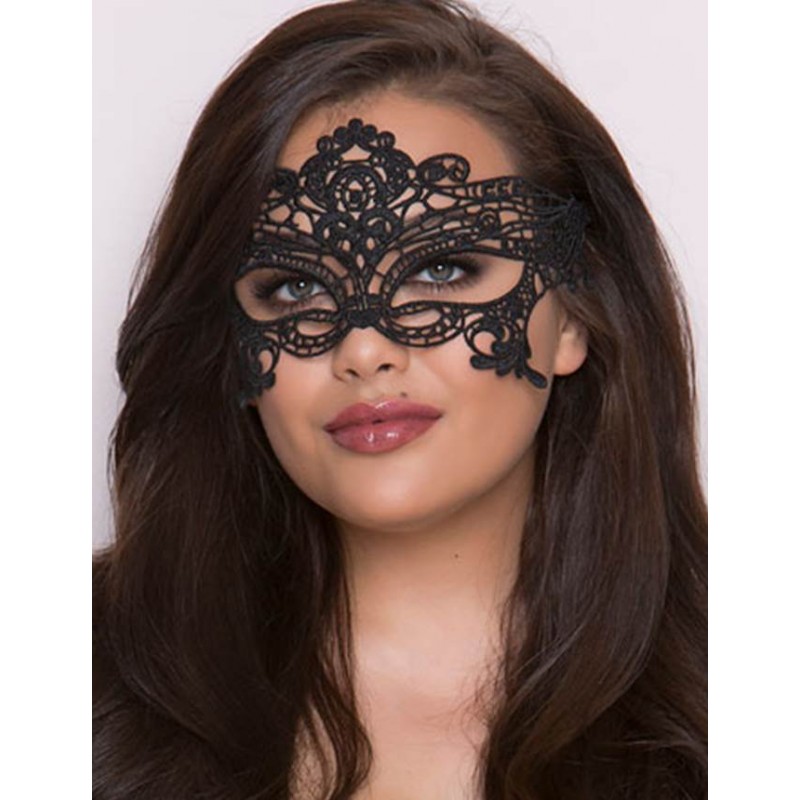 Masque noir en dentelle