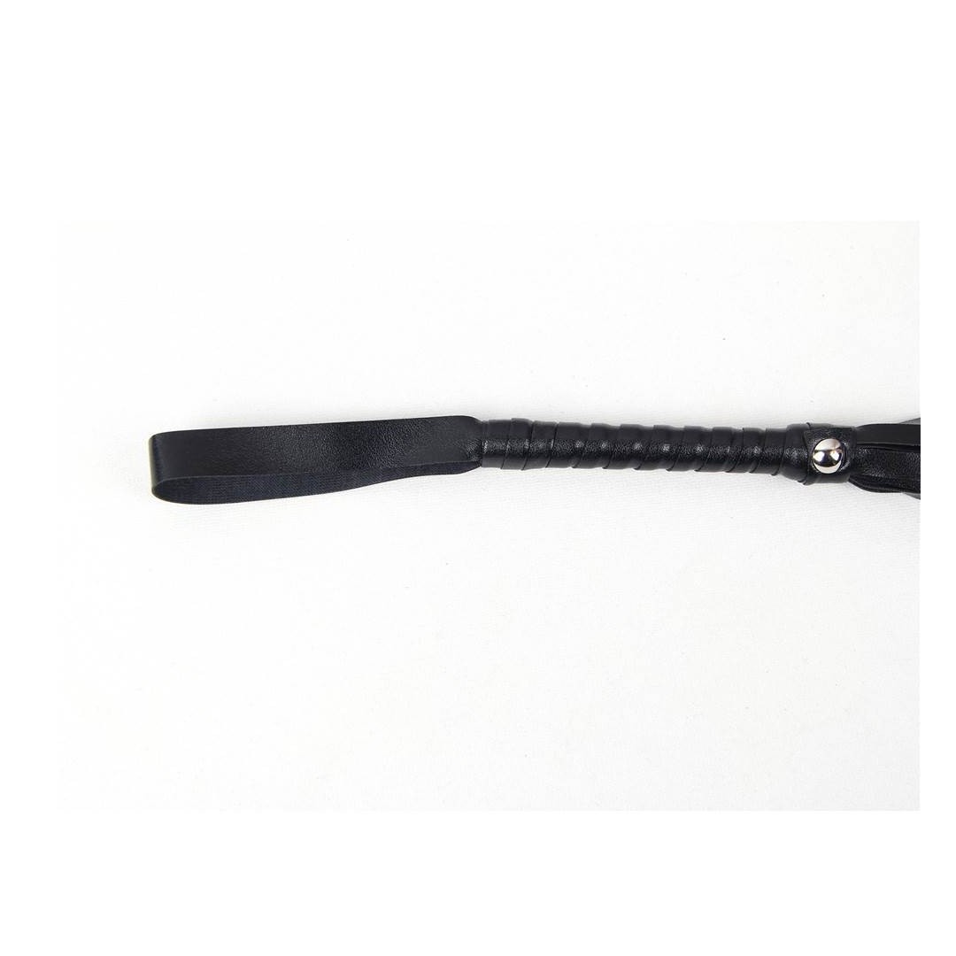 Fouet en simili cuir noir