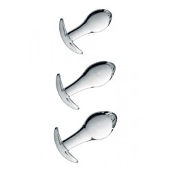Set 3 plugs anal en verre Glossy nr17