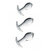 Set 3 plugs anal en verre Glossy nr17