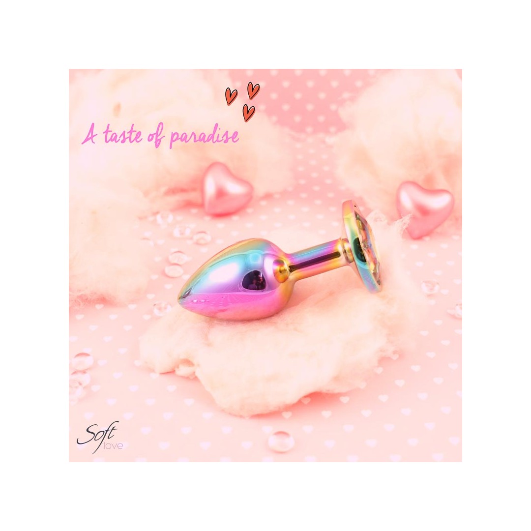 Plug aluminium et bijou arc-en-ciel XS, S ou M