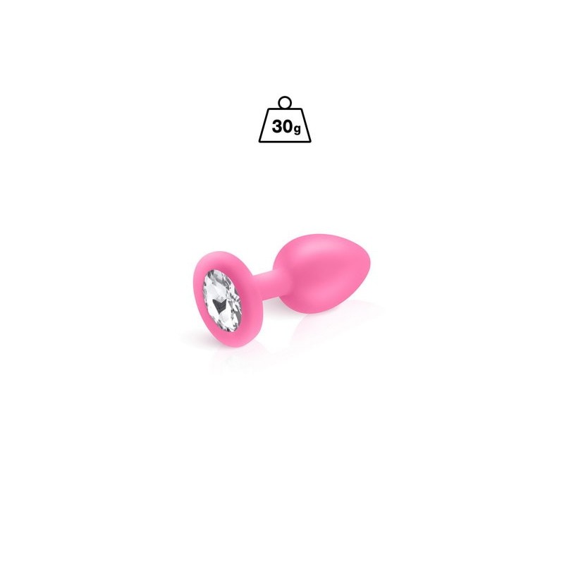 Plug rose silicone et bijou S 30g