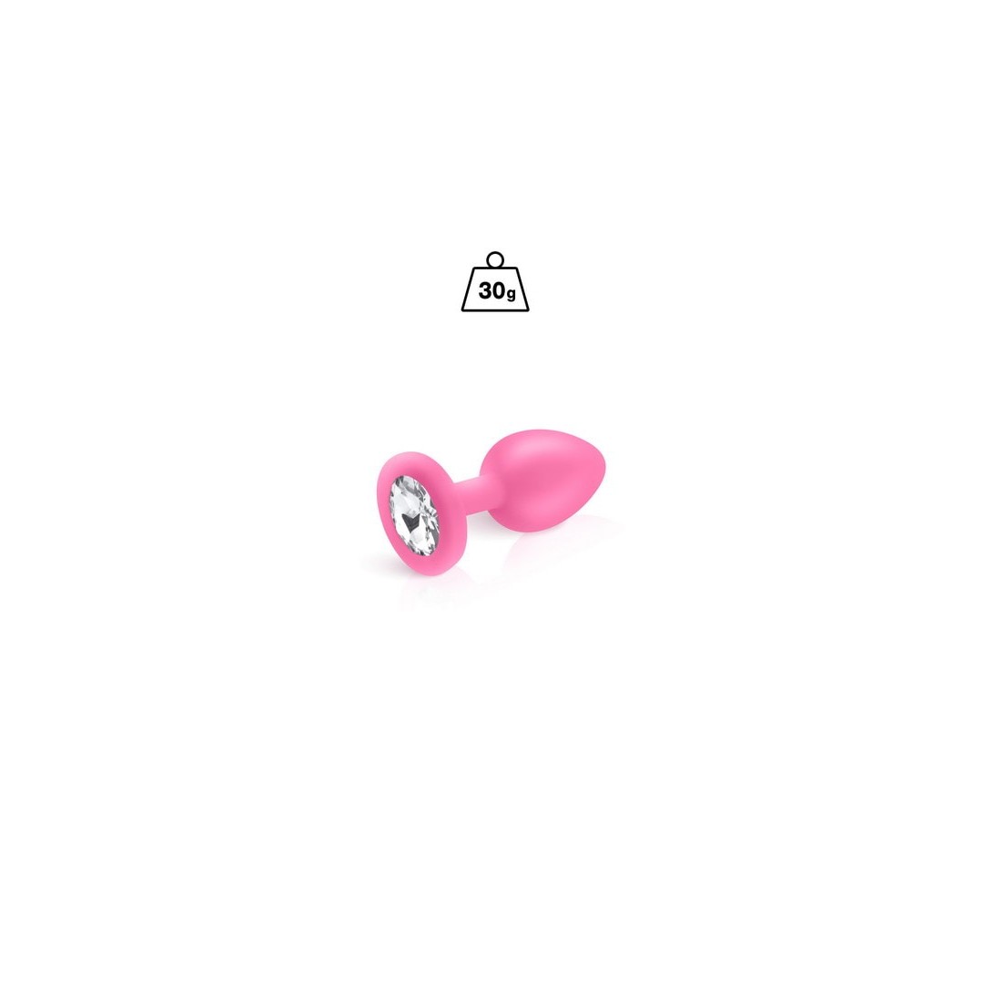 Plug rose silicone et bijou S 30g