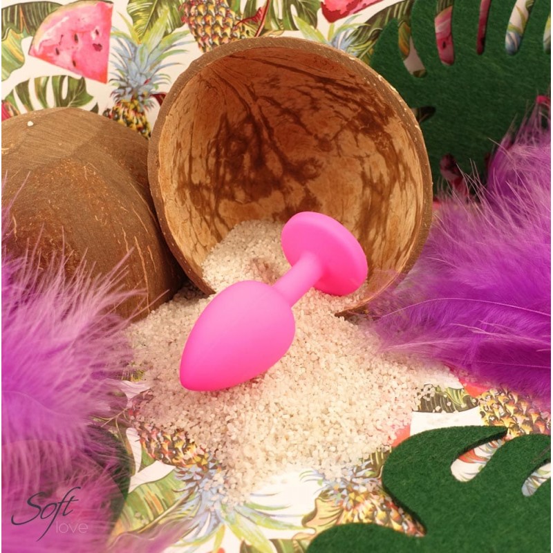 Plug rose silicone et bijou S 30g
