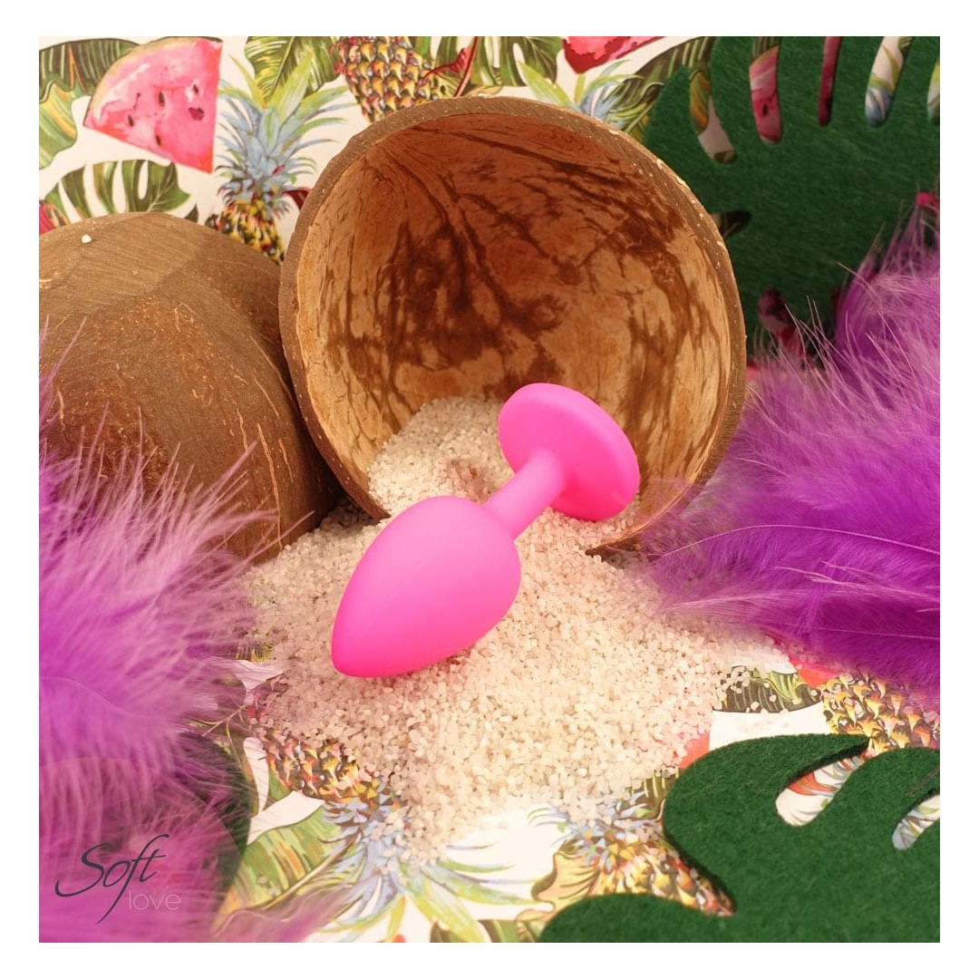 Plug rose silicone et bijou S 30g