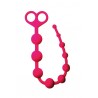 Chapelet anal en silicone noir ou rose Chapelet anal en silicone noir ou rose
