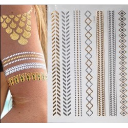 Tatouages temporaires dorés