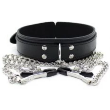 Collier avec pinces tétons